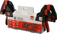 Bessey EZM-EZL-SET - 4 Piece One-Handed Clamps Set 150/60 + 300/80